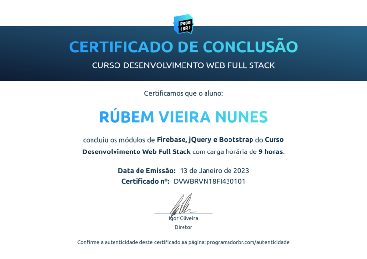 Certificado Firebase, Jquery, Bootstrap 5